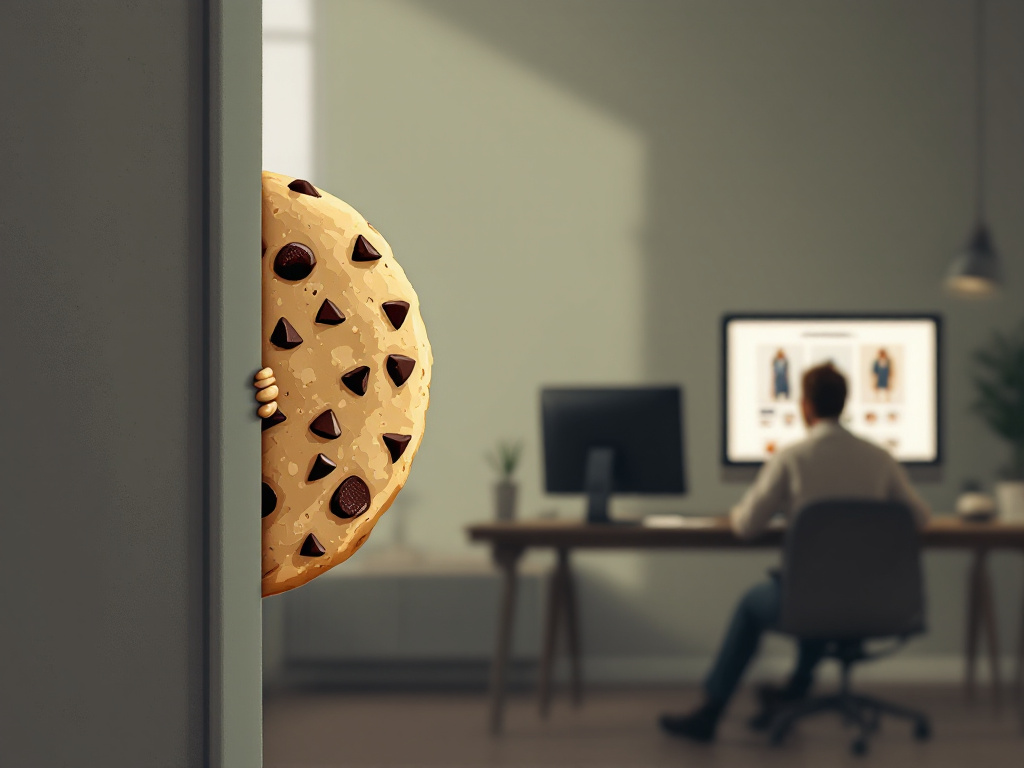 Un cookie che spia una persona al computer